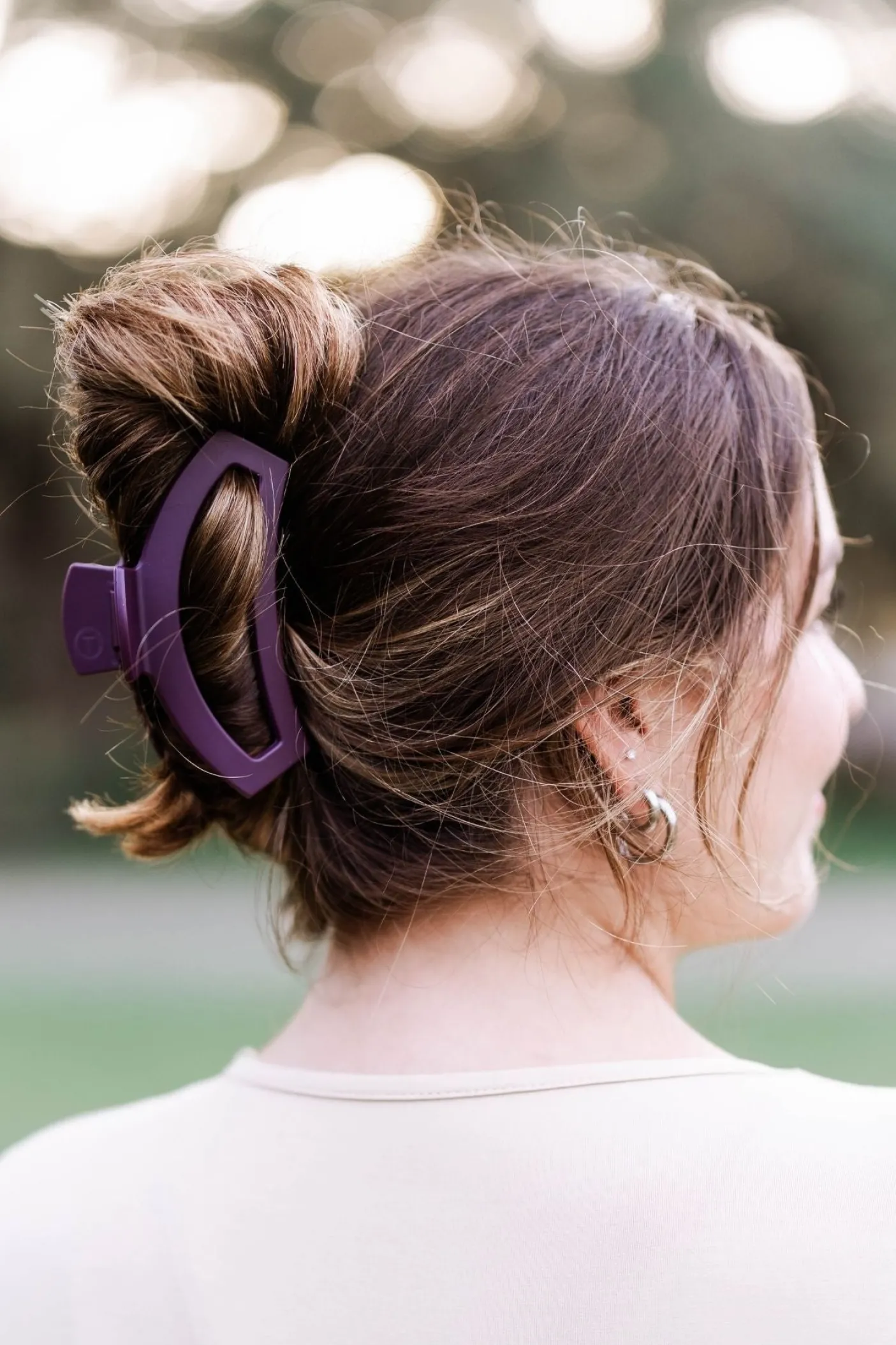 Open Burgundy Bliss Large Claw Hair Clip