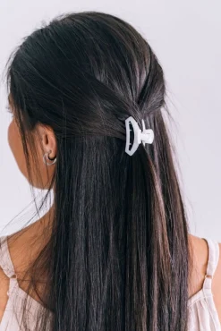Open Coconut White Tiny Claw Hair Clip
