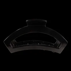 Open Jet Black Large Claw Hair Clip