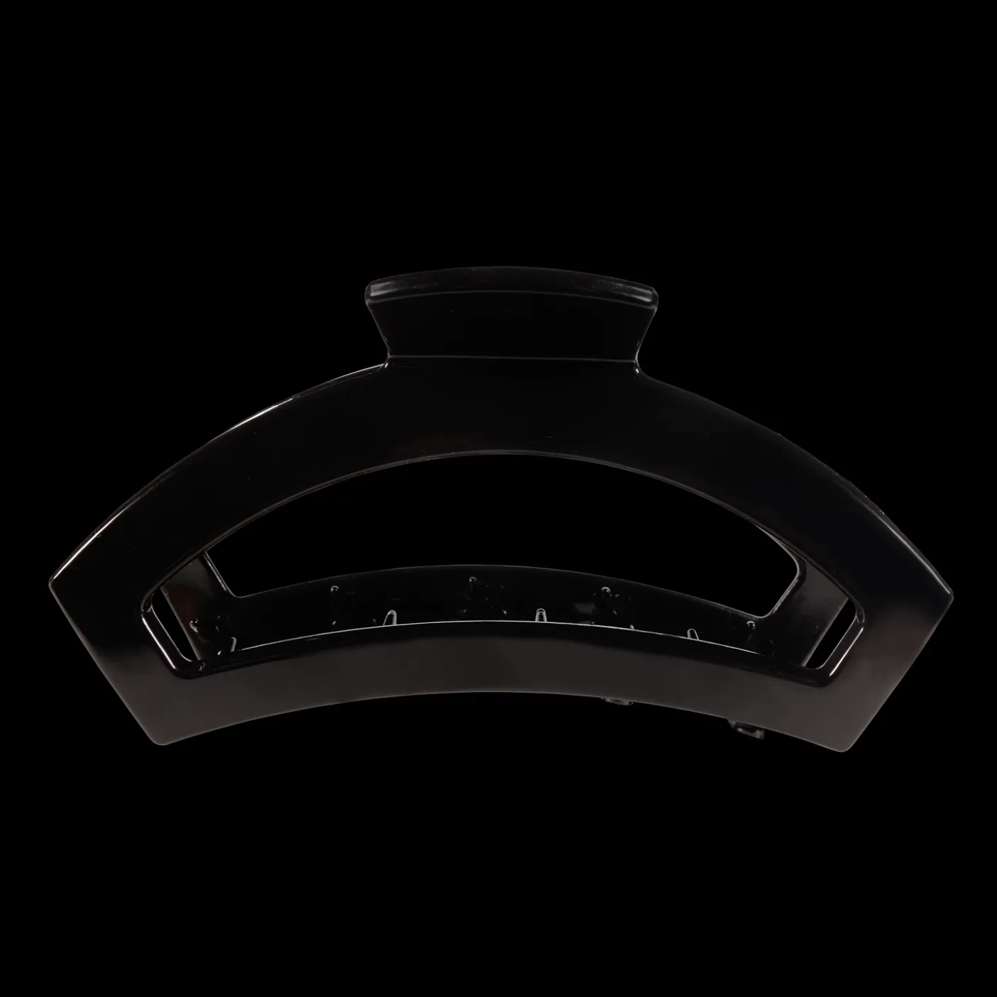 Open Jet Black Large Claw Hair Clip