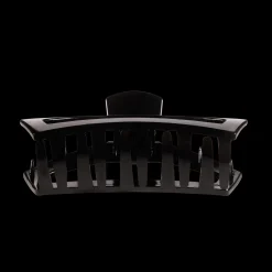 Open Jet Black Large Claw Hair Clip
