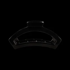 Open Jet Black Medium Claw Hair Clip