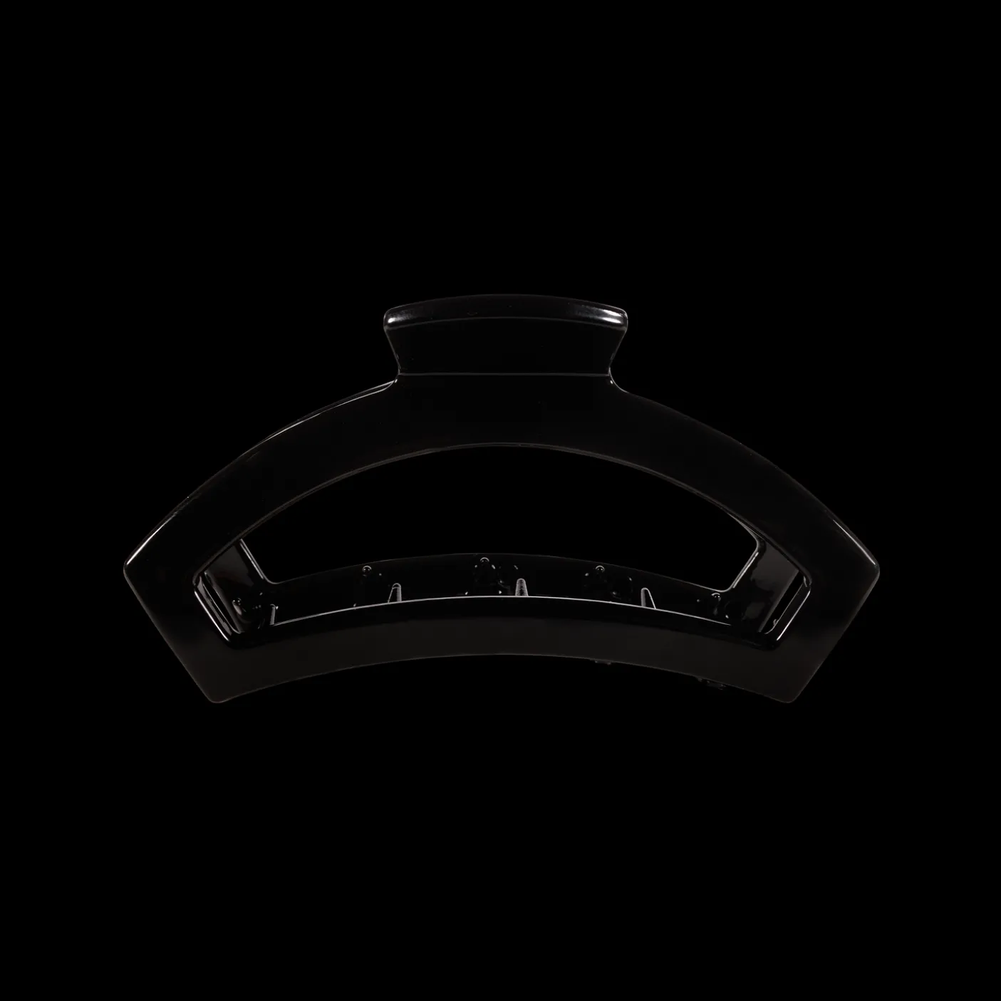 Open Jet Black Medium Claw Hair Clip