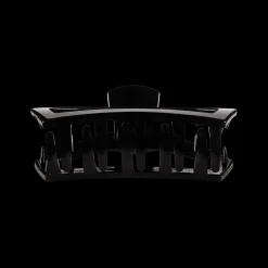 Open Jet Black Medium Claw Hair Clip