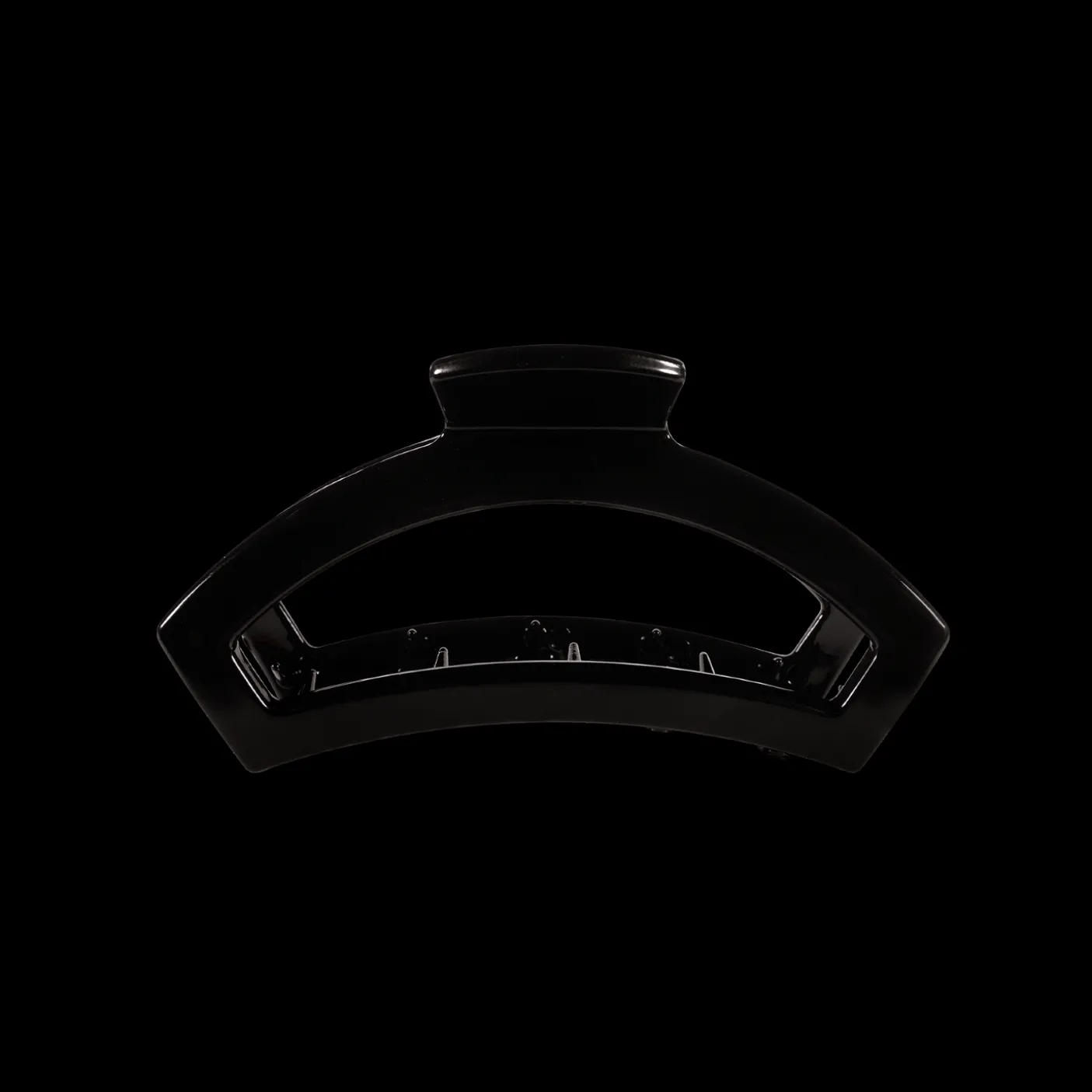 Open Jet Black Small Claw Hair Clip