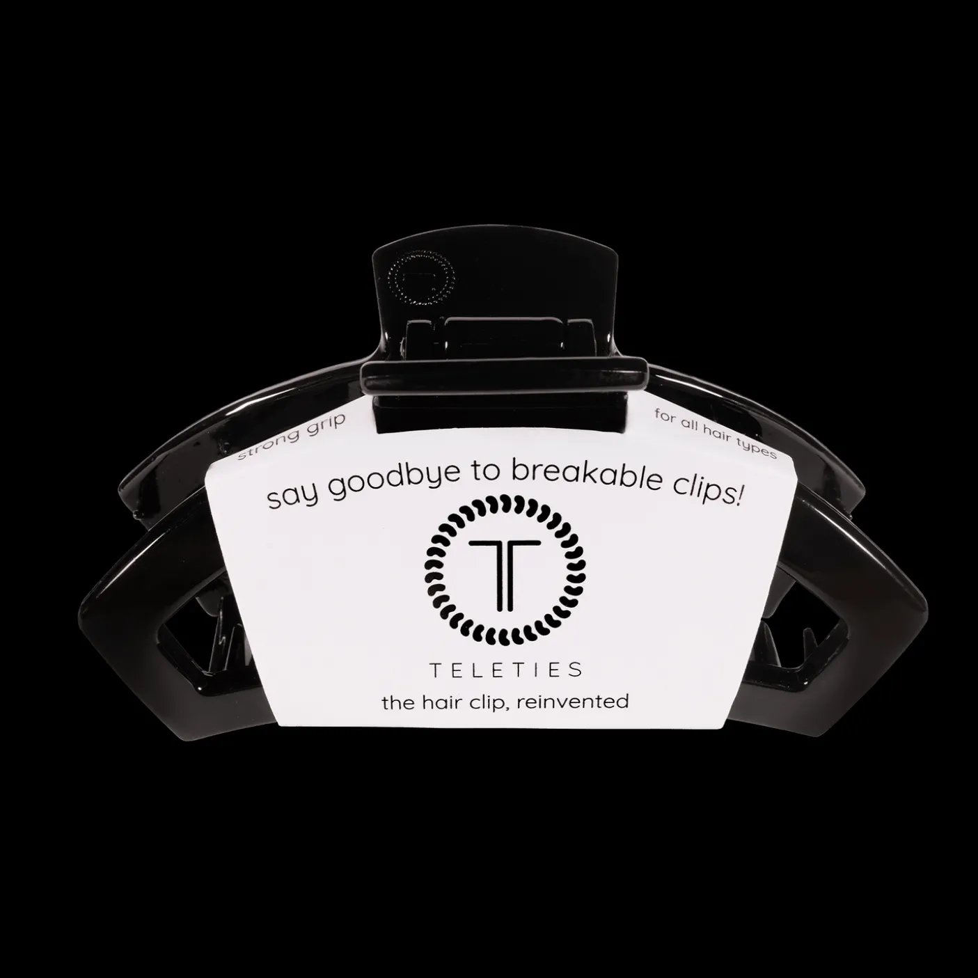 Open Jet Black Small Claw Hair Clip