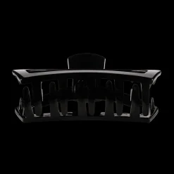 Open Jet Black Small Claw Hair Clip