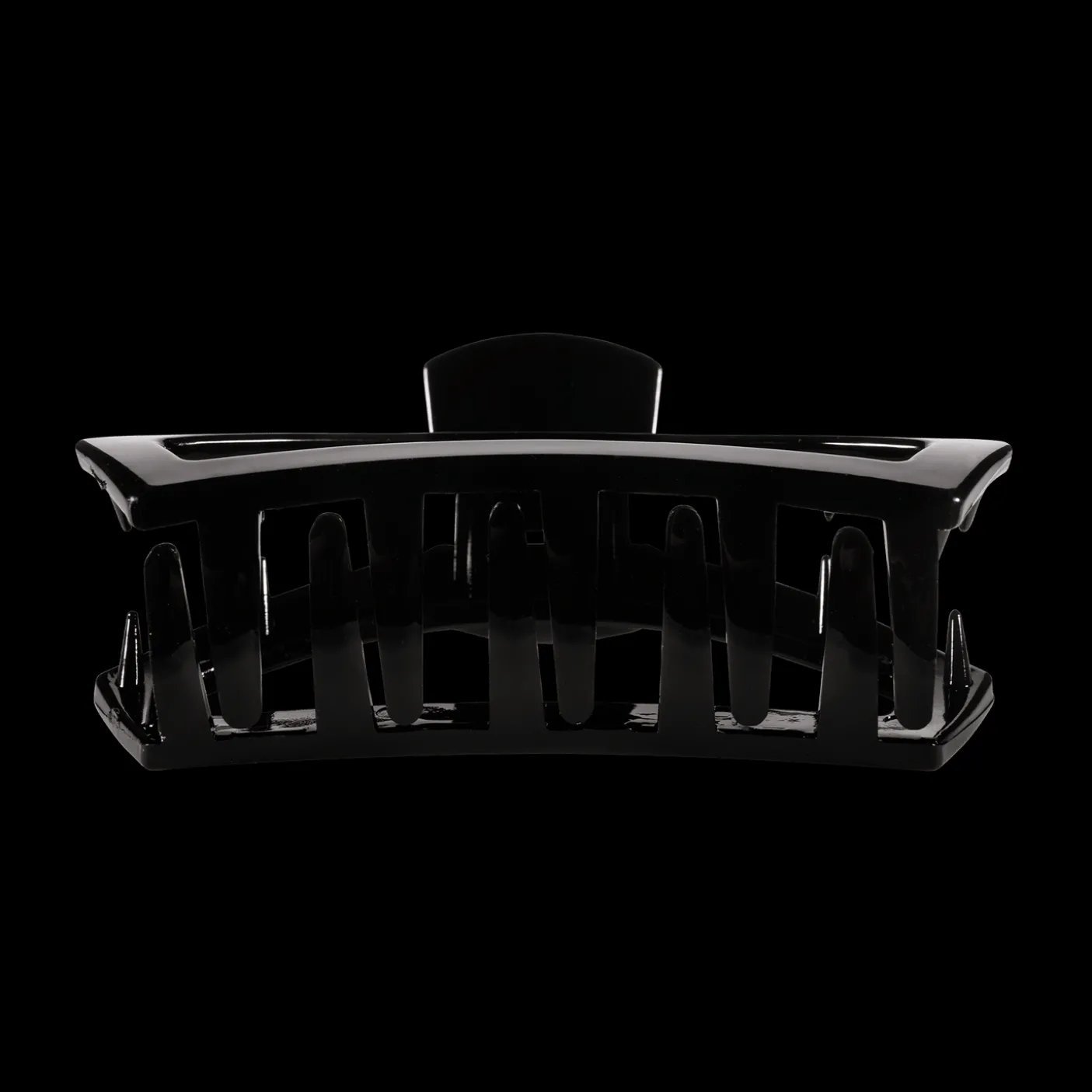 Open Jet Black Small Claw Hair Clip