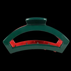 Open Red And Green Large Claw Hair Clip