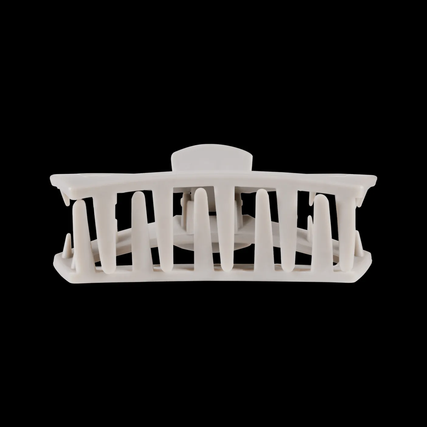Open Silver Flames Medium Claw Hair Clip