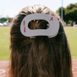 Roll Tide! Medium Flat Round Hair Clip