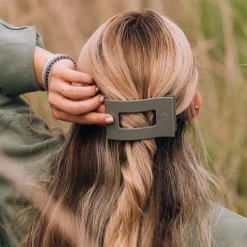 Sage it ain't so Medium Flat Rectangle Hair Clip