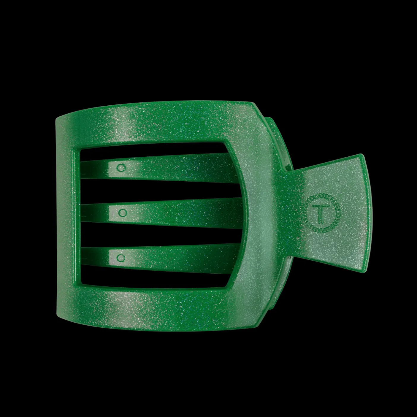 Shamrock Shimmer Large Flat Square Hair Clip