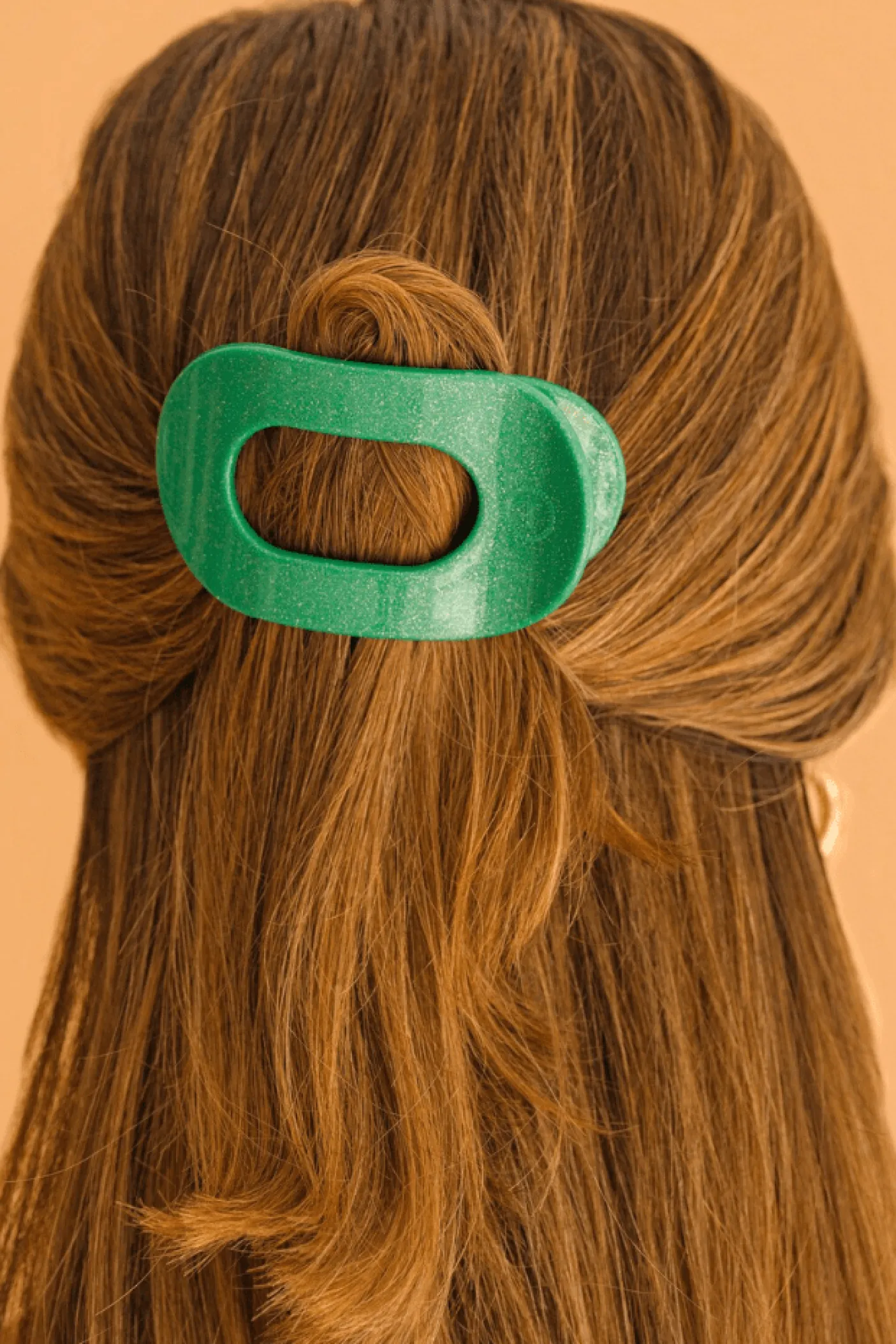 Shamrock Shimmer Small Flat Round Hair Clip