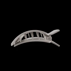 Silver Flames Medium Flat Square Hair Clip