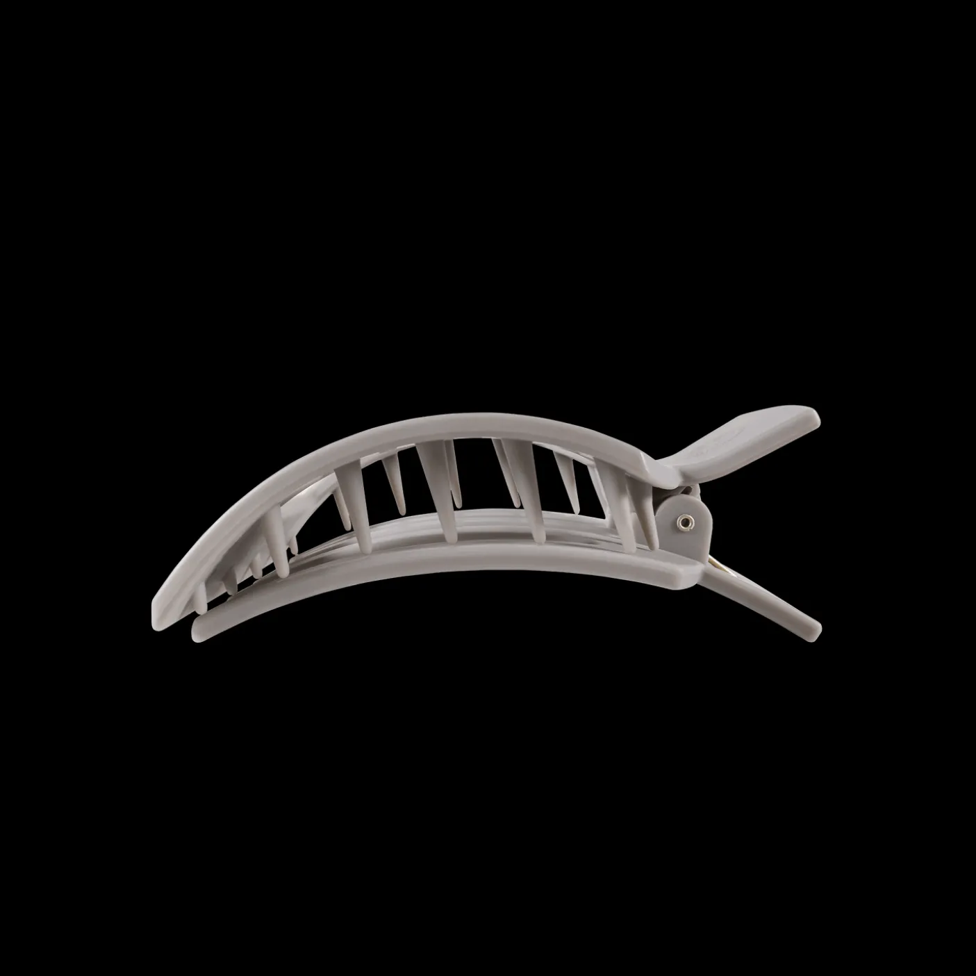 Silver Flames Medium Flat Square Hair Clip