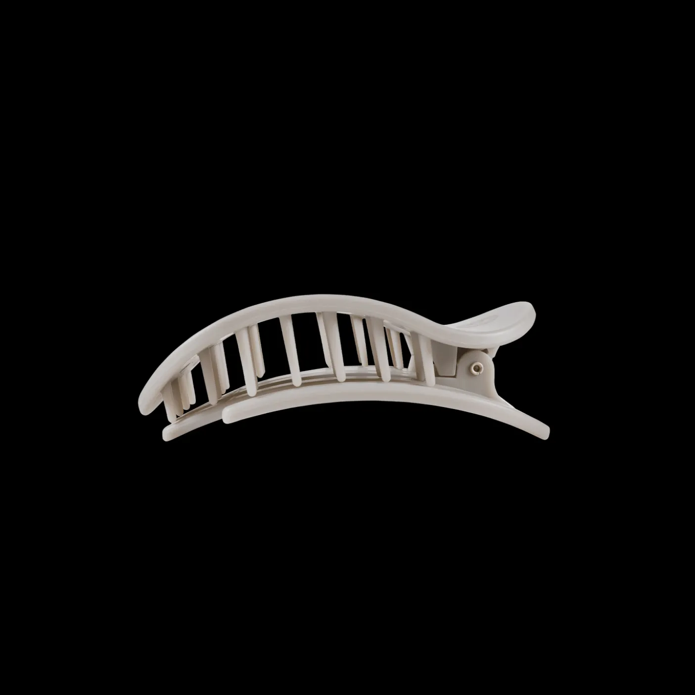 Silver Flames Small Flat Round Hair Clip