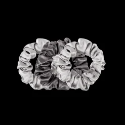 Silver Flames Small Silk Scrunchies