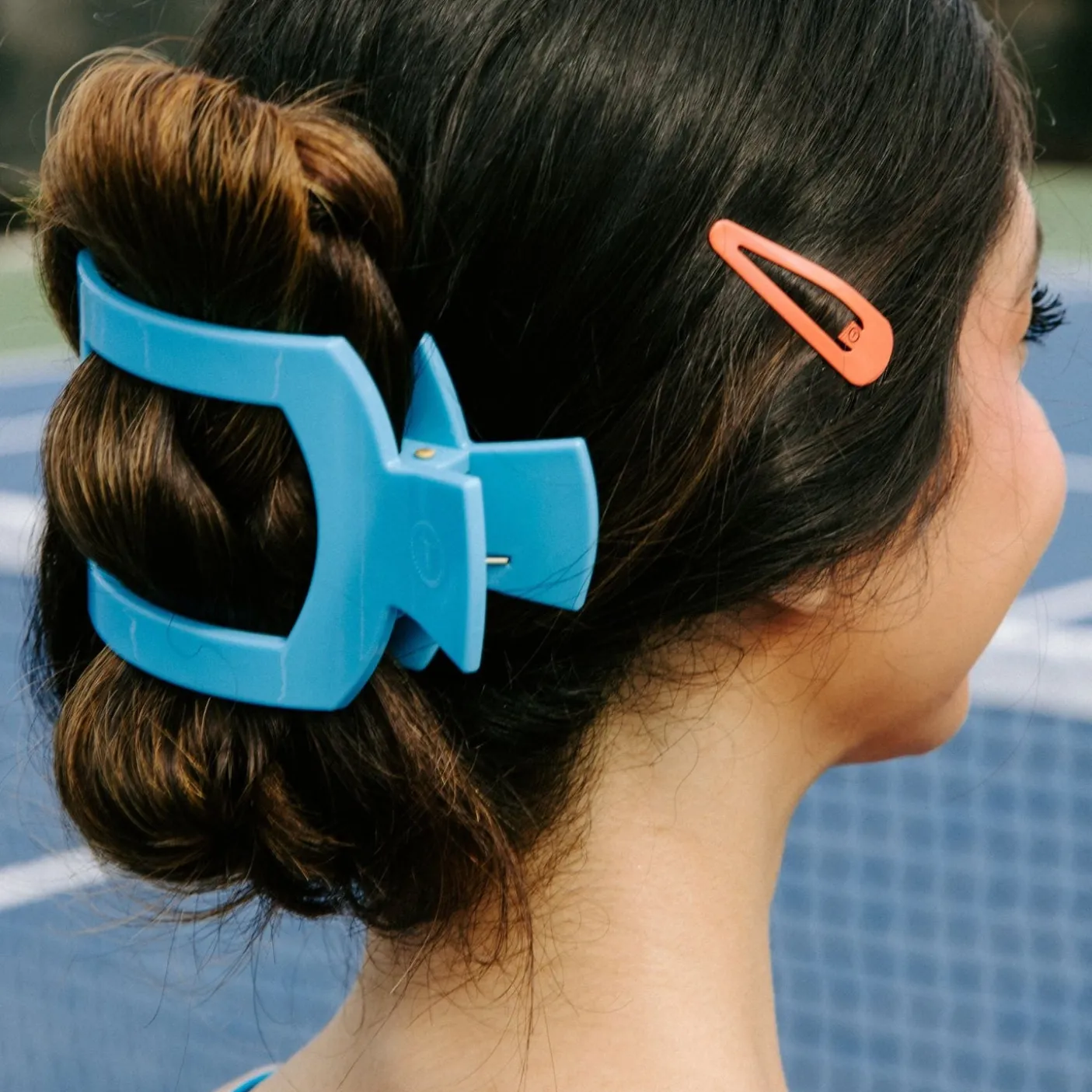 Summer Sky Large Flat Square Hair Clip