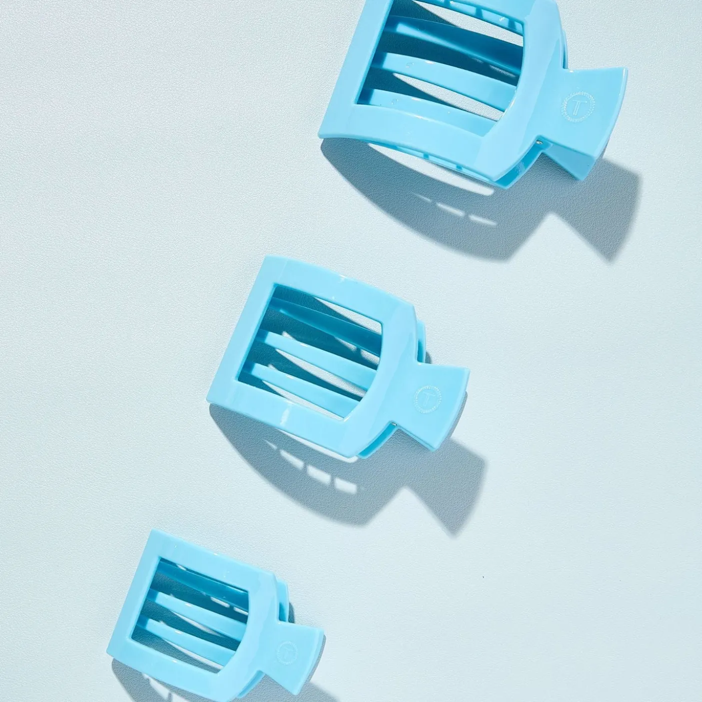 Summer Sky Medium Flat Square Hair Clip