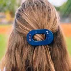 Texas Rangers Small Flat Round Hair Clip