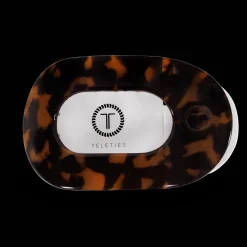 Tortoise Large Flat Round Hair Clip