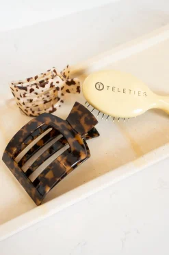 Tortoise Large Flat Square Hair Clip