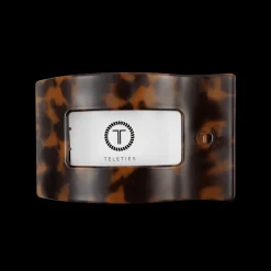 Tortoise Medium Flat Rectangle Hair Clip