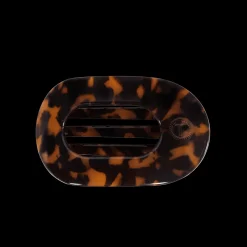 Tortoise Medium Flat Round Hair Clip