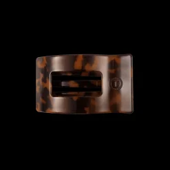 Tortoise Small Flat Rectangle Hair Clip