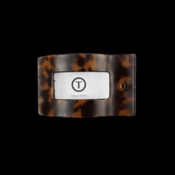 Tortoise Small Flat Rectangle Hair Clip