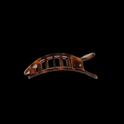 Tortoise Small Flat Rectangle Hair Clip