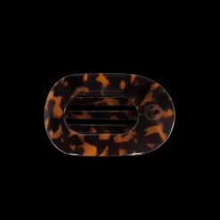 Tortoise Small Flat Round Hair Clip