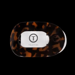 Tortoise Small Flat Round Hair Clip