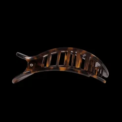 Tortoise Small Flat Round Hair Clip