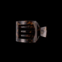 Tortoise Small Flat Square Hair Clip