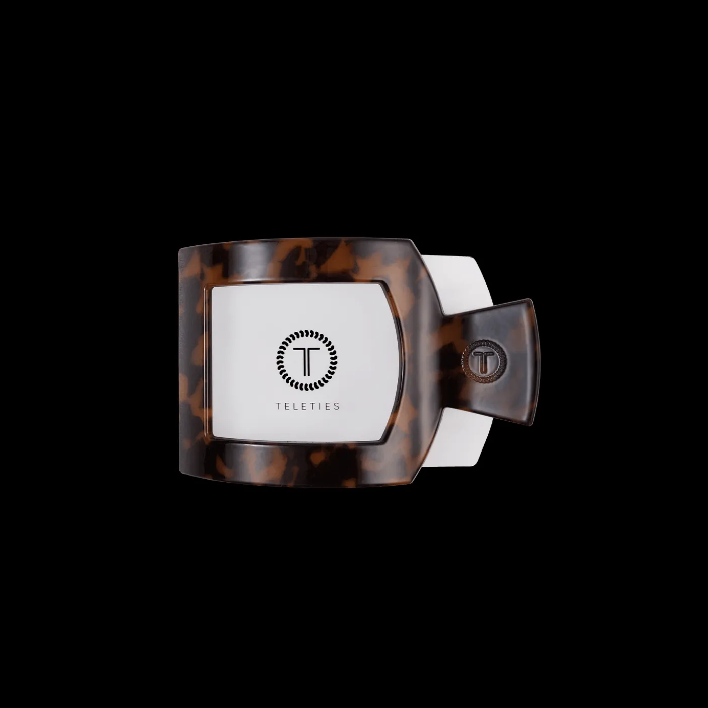 Tortoise Small Flat Square Hair Clip