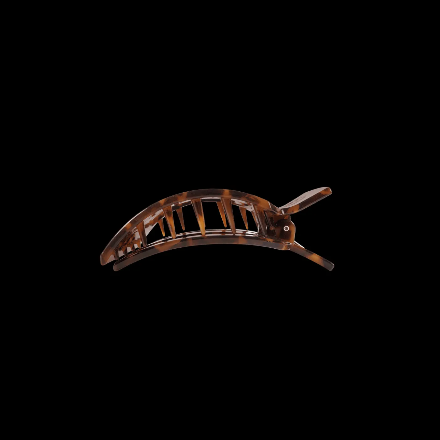 Tortoise Small Flat Square Hair Clip