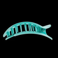 Totally Turquoise Large Flat Round Hair Clip