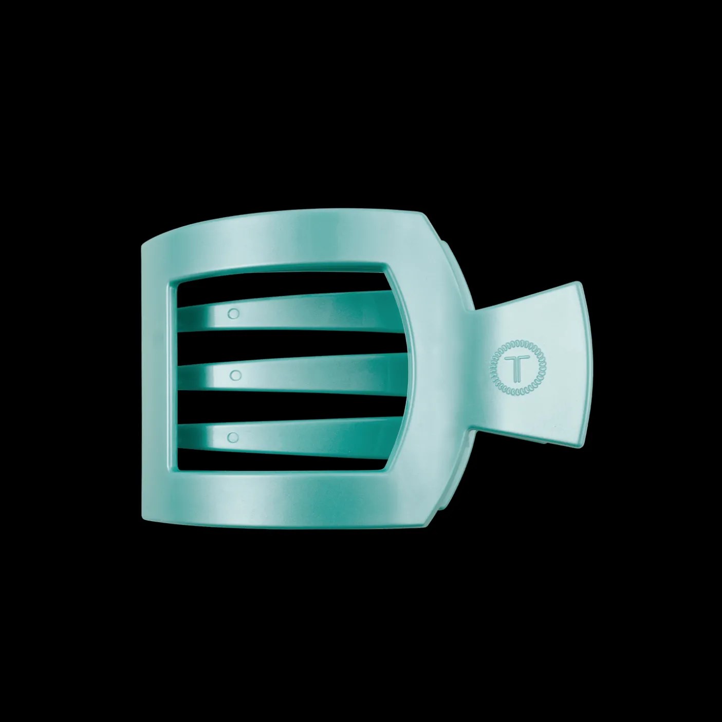 Totally Turquoise Medium Flat Square Hair Clip