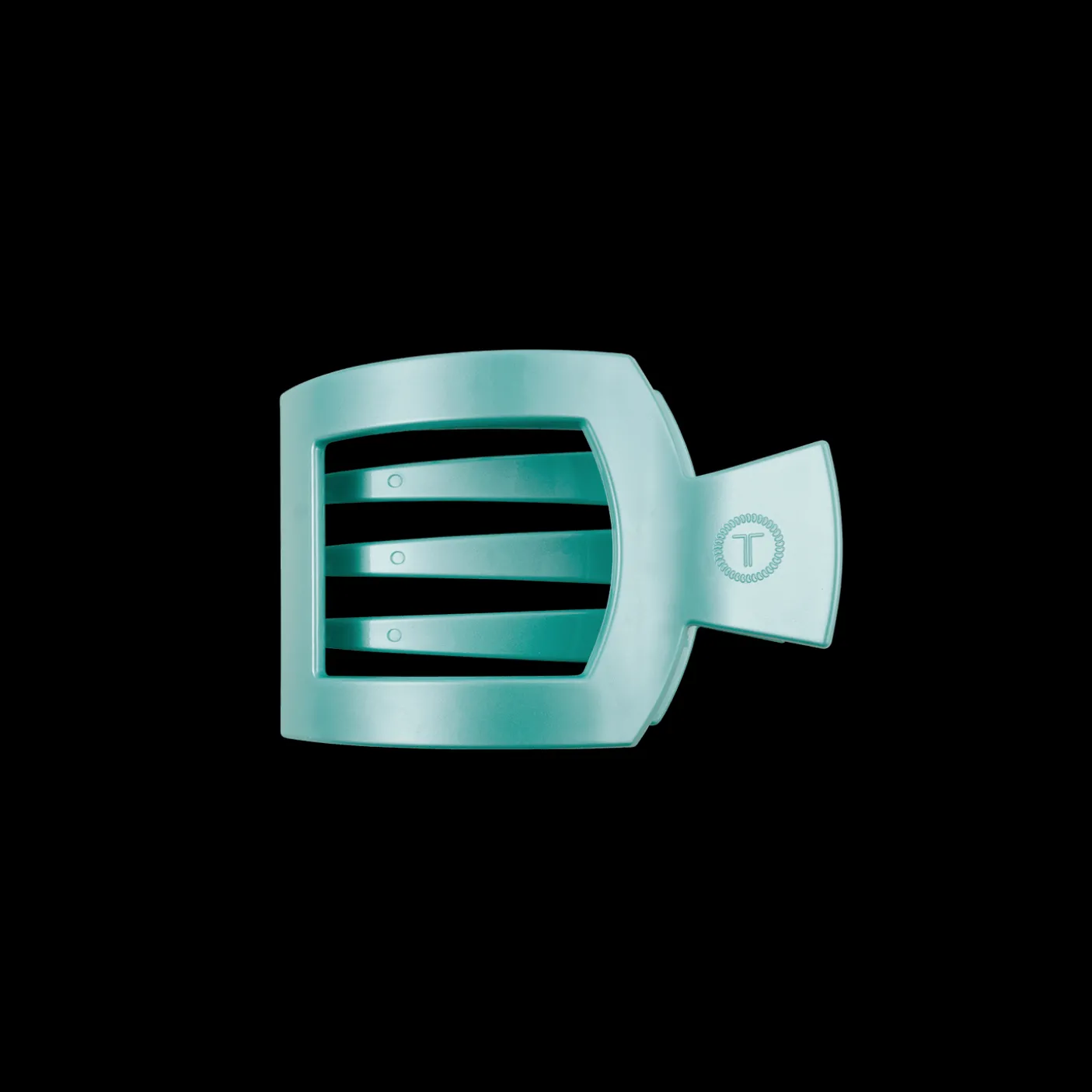 Totally Turquoise Small Flat Square Hair Clip