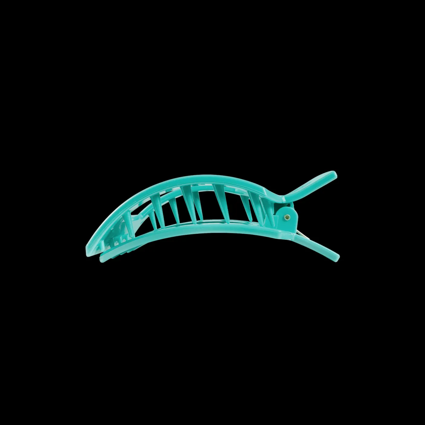Totally Turquoise Small Flat Square Hair Clip
