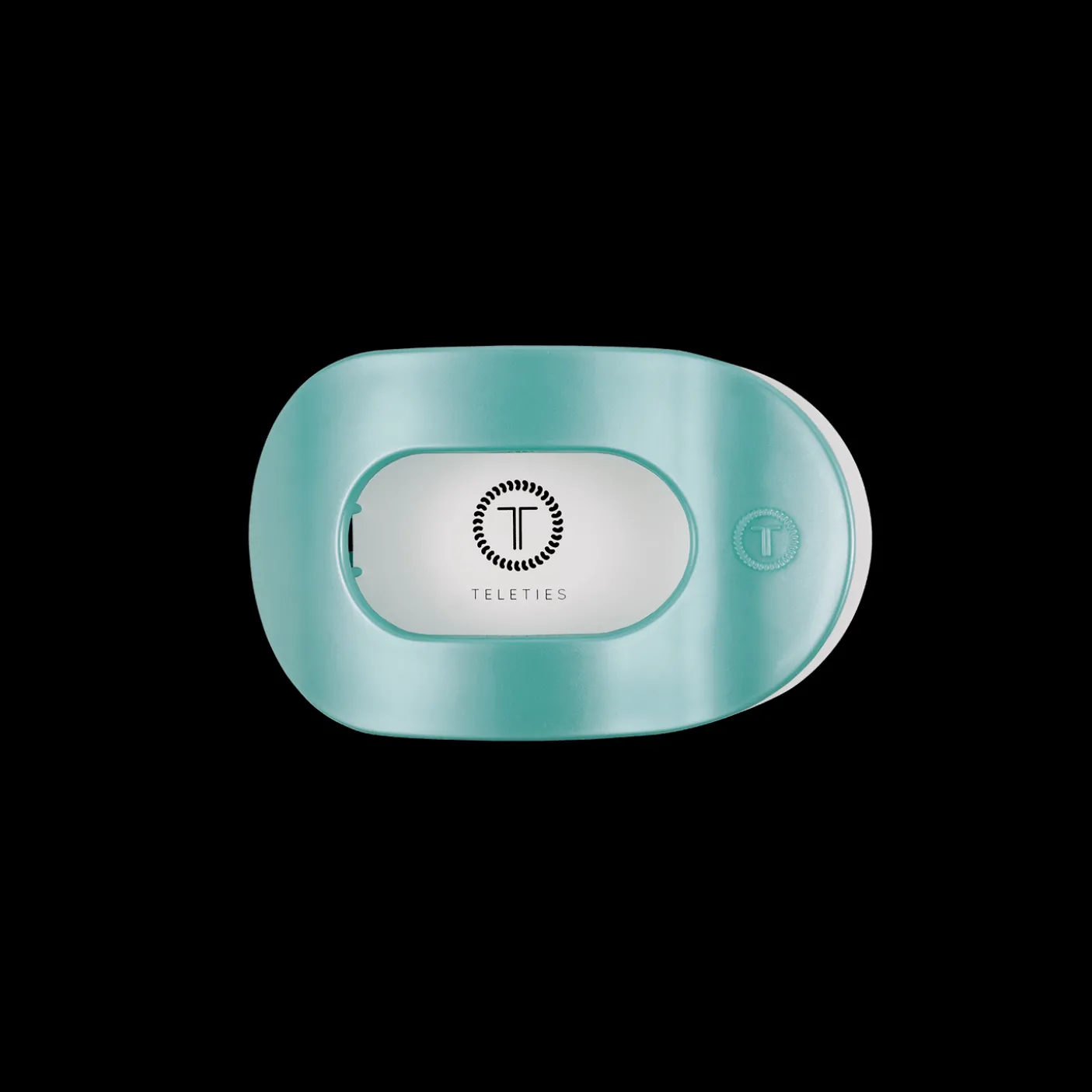 Totally Turquoise Small Flat Round Hair Clip