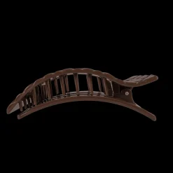 Truly Taupe Quilted Large Flat Rectangle Hair Clip
