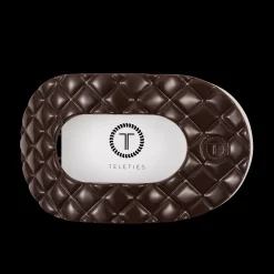 Truly Taupe Quilted Large Flat Round Hair Clip
