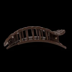 Truly Taupe Quilted Large Flat Round Hair Clip