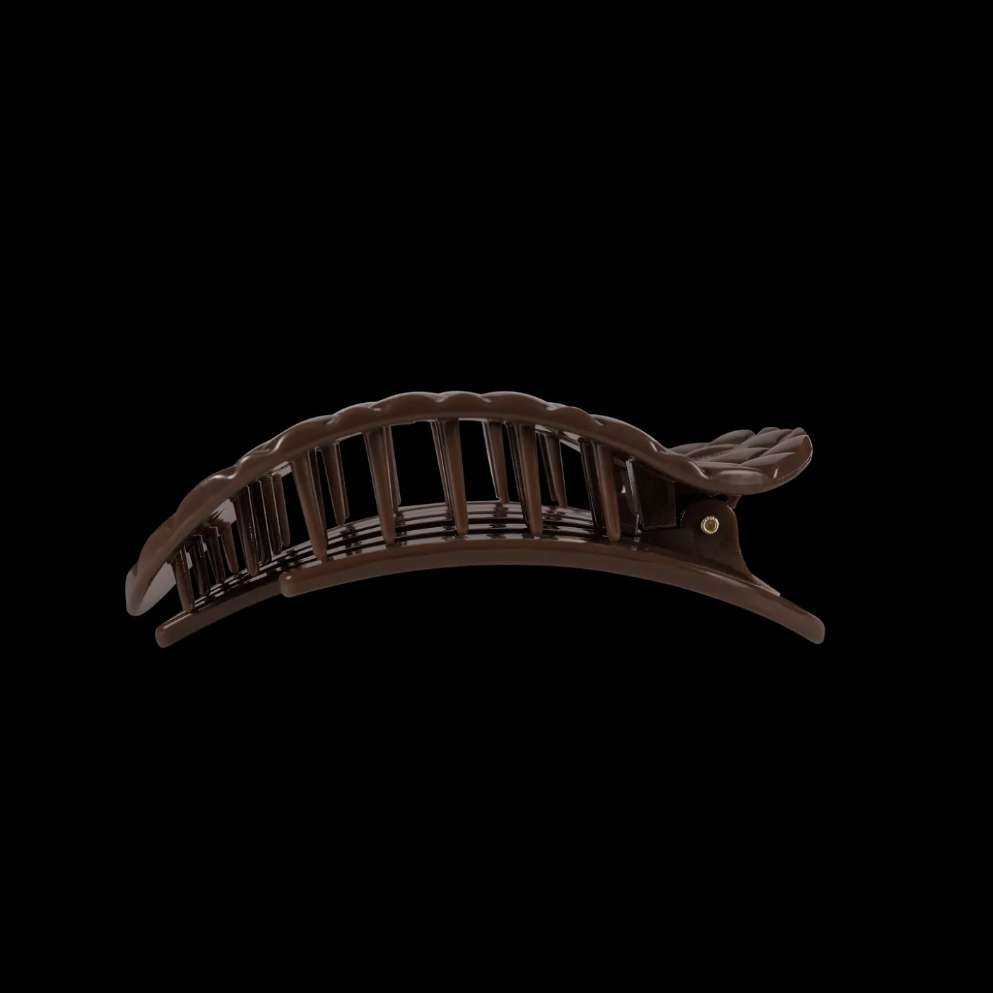 Truly Taupe Quilted Medium Flat Round Hair Clip