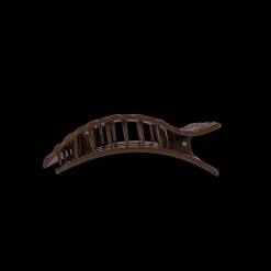 Truly Taupe Quilted Small Flat Rectangle Hair Clip