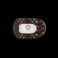 Truly Taupe Quilted Small Flat Round Hair Clip