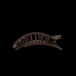 Truly Taupe Quilted Small Flat Round Hair Clip